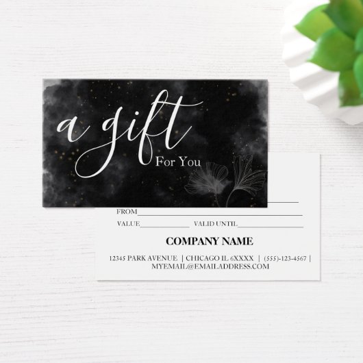 Eenvoudig en modern bedrijfscadeaubon visitekaartje (Bureau)