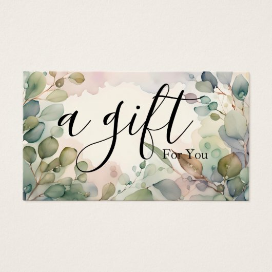 Eenvoudig en modern bedrijfscadeaubon visitekaartje (Voorkant)