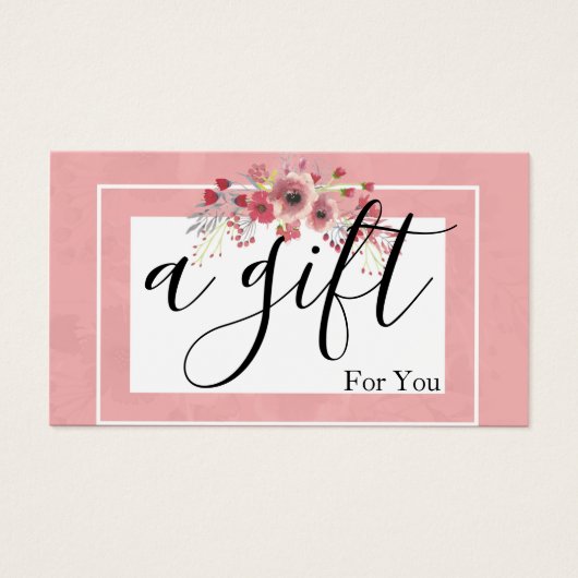 Eenvoudig en modern bedrijfscadeaubon visitekaartje (Voorkant)