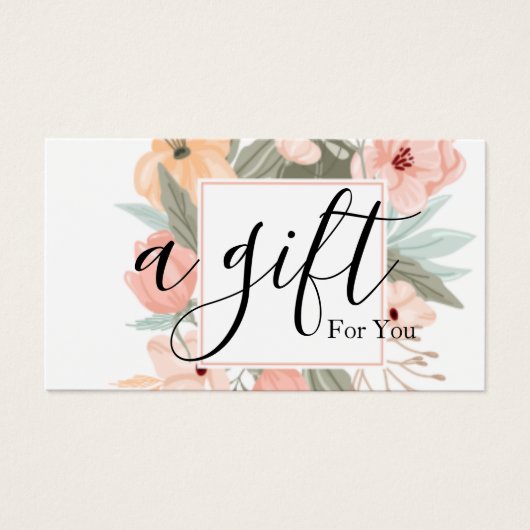 Eenvoudig en modern bedrijfscadeaubon visitekaartje (Voorkant)