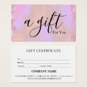 Eenvoudig en modern bedrijfscadeaubon visitekaartje (Voorkant /achterkant)