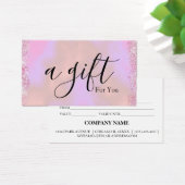 Eenvoudig en modern bedrijfscadeaubon visitekaartje (Bureau)