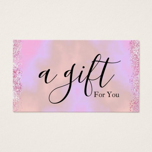 Eenvoudig en modern bedrijfscadeaubon visitekaartje (Voorkant)