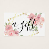 Eenvoudig en modern bedrijfscadeaubon visitekaartje (Voorkant)