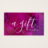 Eenvoudig en modern bedrijfscadeaubon visitekaartje (Voorkant)