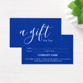 Eenvoudig en modern bedrijfscadeaubon visitekaartje (Bureau)