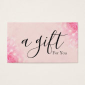 Eenvoudig en modern bedrijfscadeaubon visitekaartje (Voorkant)