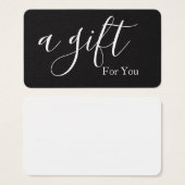 Eenvoudig en modern bedrijfscadeaubon visitekaartje (Voorkant /achterkant)