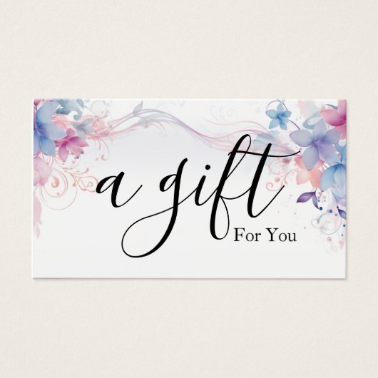 Eenvoudig en modern bedrijfscadeaubon visitekaartje (Voorkant)