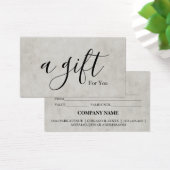 Eenvoudig en modern bedrijfscadeaubon visitekaartje (Bureau)