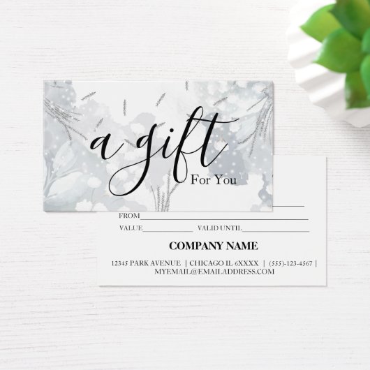 Eenvoudig en modern bedrijfscadeaubon visitekaartje (Bureau)
