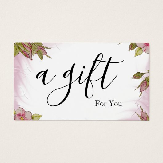 Eenvoudig en modern bedrijfscadeaubon visitekaartje (Voorkant)