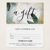 Eenvoudig en modern bedrijfscadeaubon visitekaartje (Voorkant /achterkant)