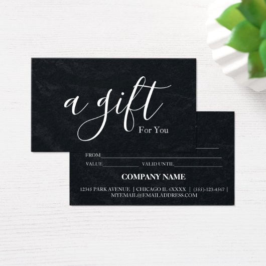Eenvoudig en modern bedrijfscadeaubon visitekaartje (Bureau)