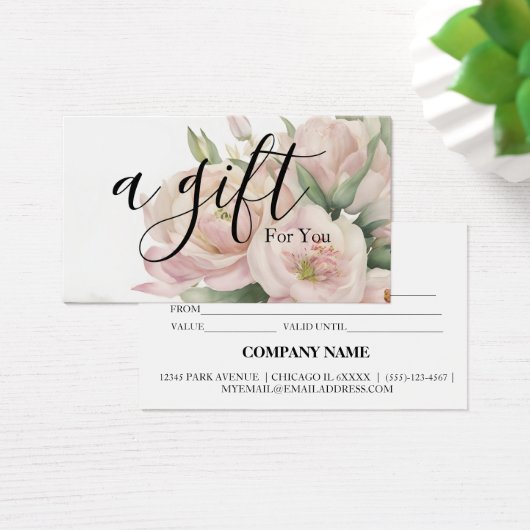 Eenvoudig en modern bedrijfscadeaubon visitekaartje (Bureau)