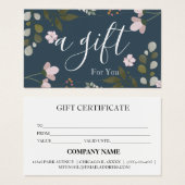 Eenvoudig en modern bedrijfscadeaubon visitekaartje (Voorkant /achterkant)