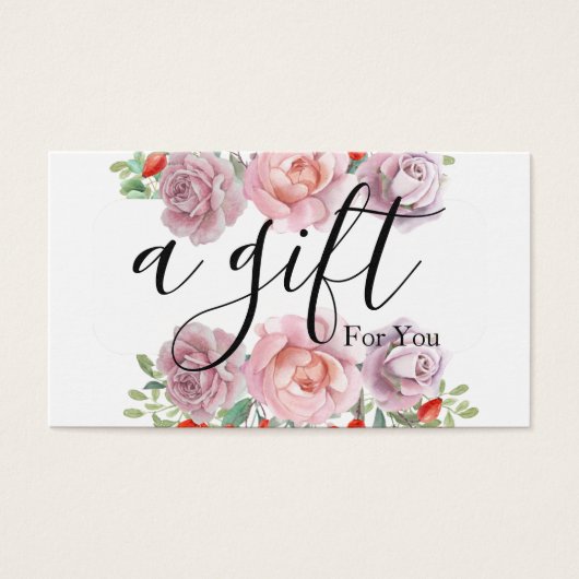 Eenvoudig en modern bedrijfscadeaubon visitekaartje (Voorkant)