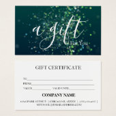 Eenvoudig en modern bedrijfscadeaubon visitekaartje (Voorkant /achterkant)