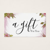 Eenvoudig en modern bedrijfscadeaubon visitekaartje (Voorkant)