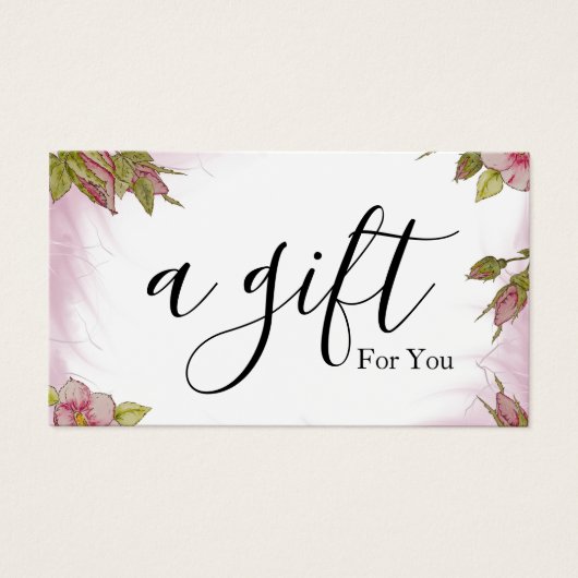 Eenvoudig en modern bedrijfscadeaubon visitekaartje (Voorkant)