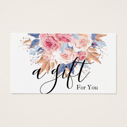 Eenvoudig en modern bedrijfscadeaubon visitekaartje (Voorkant)