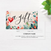 Eenvoudig en modern bedrijfscadeaubon visitekaartje (Bureau)