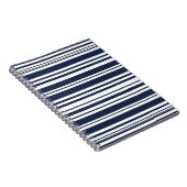 Eenvoudig en modern blauw gestreept notitieboek (Rechterzijde)