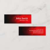 Eenvoudig en modern, donkerrood mini visitekaartje (Voorkant / Achterkant)