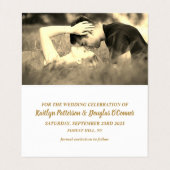 Eenvoudig en modern, foto bespaart de datumkaart visitekaartjes (Binnenkant ongevouwen)