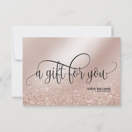 Eenvoudig en modern Roos Gold Certificate Cadeauka (Voorkant)