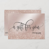 Eenvoudig en modern Roos Gold Certificate Cadeauka (Voorkant / Achterkant)