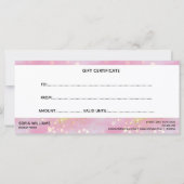 Eenvoudig en modern Roos Gold Certificate Cadeauka (Achterkant)