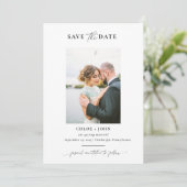 Eenvoudig en Modern sparen de Datum met Foto Kaart (Staand voorkant)