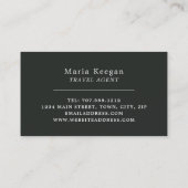 Eenvoudig en modern Visitekaartje van reisbureaus (Achterkant)