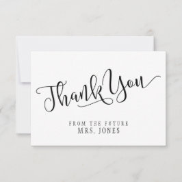 Eenvoudig en modern. Vrijgezellenfeest flat-dank Bedankkaart