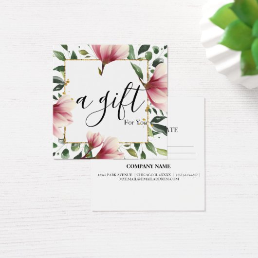 Eenvoudig en modern zakelijk vierkante visitekaartjes (Bureau)