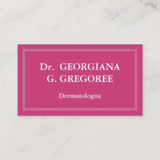Eenvoudig en professioneel Visitekaartje voor derm