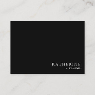 Eenvoudig en professioneel zwart visitekaartje