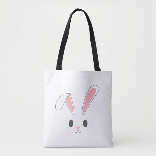 Eenvoudig en Schattige Easter Bunny Rabbit | Tote Draagtas (Voorkant)