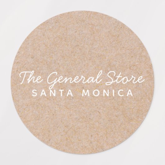 Eenvoudig en schoon Kraft Circulair Label (Design 1)