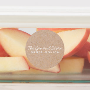 Eenvoudig en schoon Kraft Circulair Label