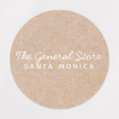 Eenvoudig en schoon Kraft Circulaire Kleding Label (Design 1)