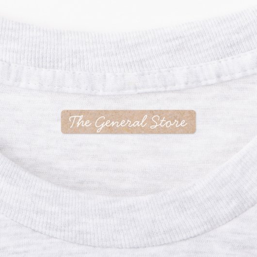 Eenvoudig en schoon Kraft-strijkijzer op kledingla Labels (Aangebracht)