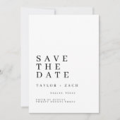 Eenvoudig en schoon sparen de datum trouwkaart save the date (Voorkant)