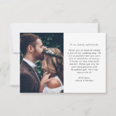 Eenvoudig en stijlvol | Modern Two Photo Wedding Bedankkaart (Achterkant)