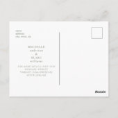 Eenvoudig en stijlvol monogram opslaan Datum Briefkaart (Achterkant)