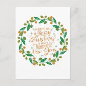 Eenvoudig en vrolijk kerstfeest briefkaart (Voorkant)