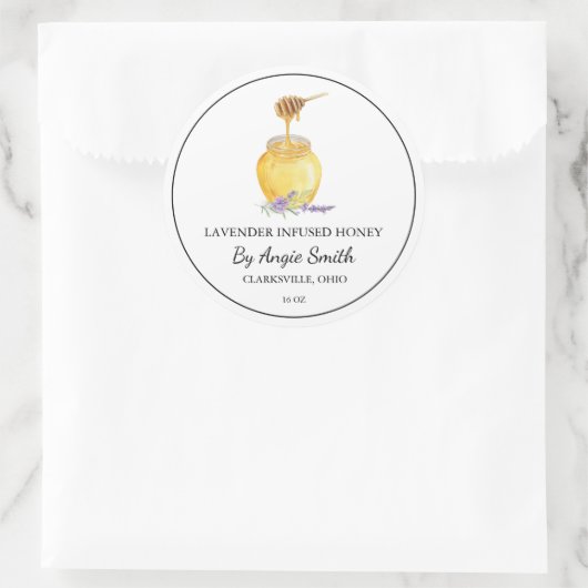 Eenvoudig etiket van met lavendel geïnfundeerde ho (Tas)