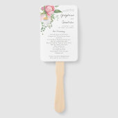 Eenvoudig Eucalyptus Floral Greenery Wedding Progr Handwaaier (Voorkant)
