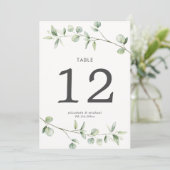 Eenvoudig Eucalyptus-nummer grote bruiloft (Staand voorkant)